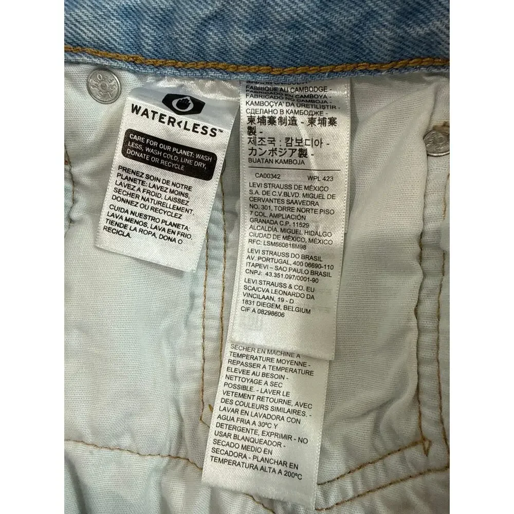 Levi's 501 Light Wash Cutoff Denim Shorts Jorts W28 Distressed Frayed Hem EUC